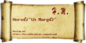Horváth Margó névjegykártya